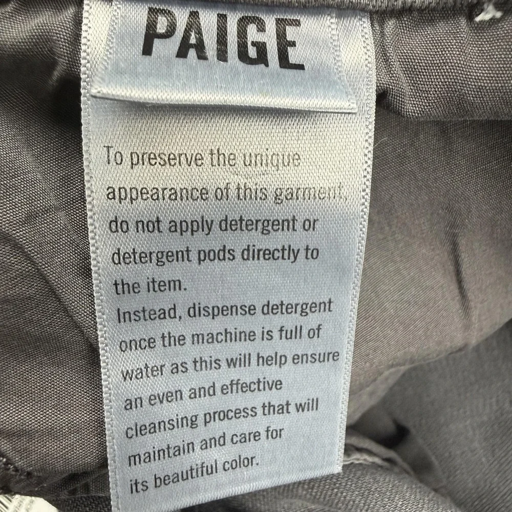 Paige Croft Jeans Mens 30x32 Gray Skinny Transcend Stretch Denim Icon USA Flaw
